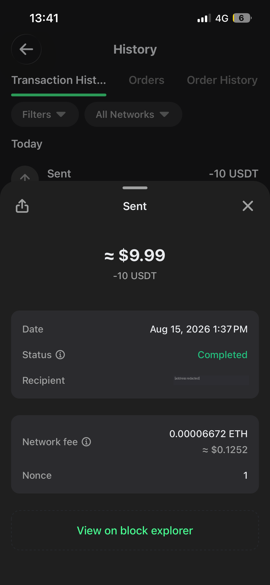 Etherscan showing the deposit transaction to Duel confirmed